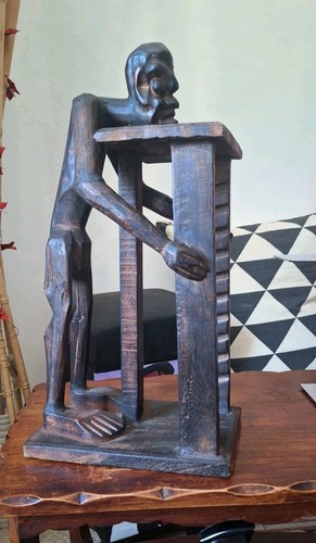 Porta vintage scultura - scultura, uomo